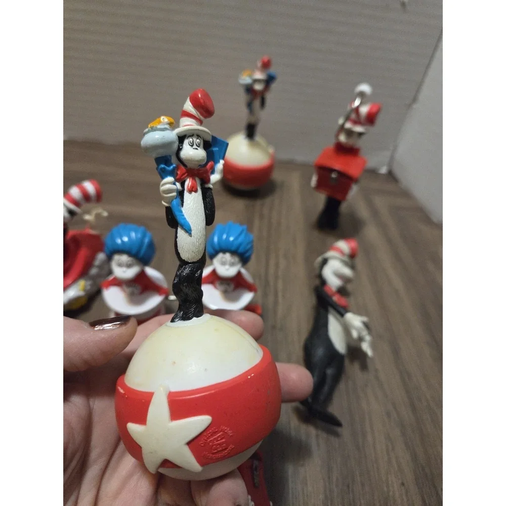 Dr. Seuss McDonald's Cat in the Hat Thing 1 & Thing 2 Toy Lot 2003